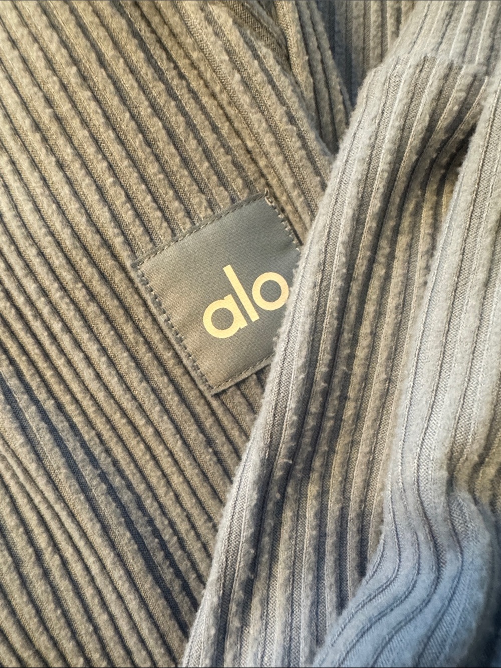 ALO Yoga Celestial Blue Ribbed Sweat Set - Picture 12 of 14